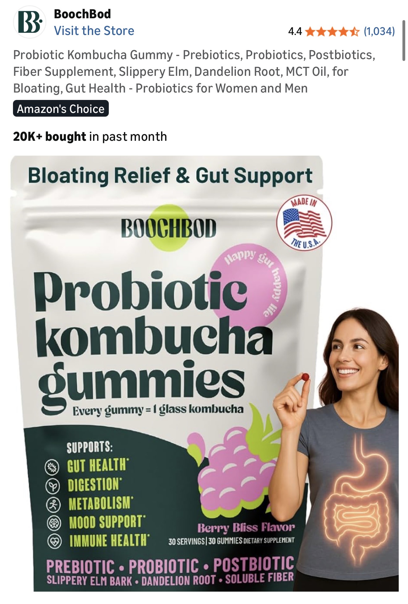 BoochBod Probiotic Gummies